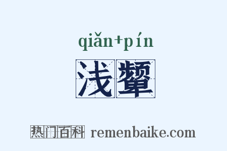 浅颦是什么意思的图片